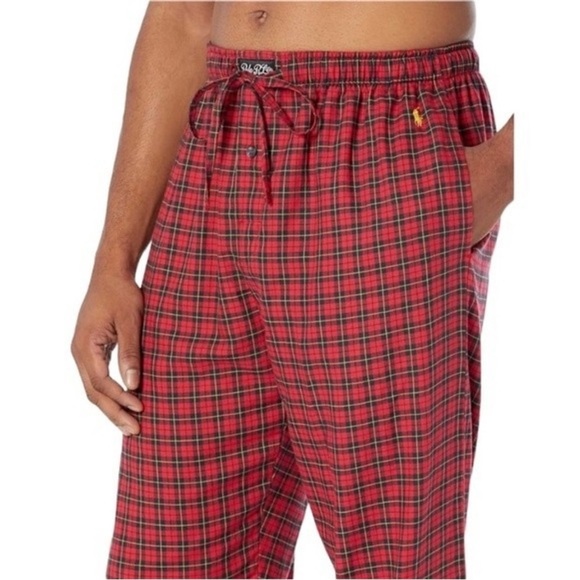 POLO by Ralph Lauren Red Plaid Pajama Pants Medium NEW - Picture 1 of 6